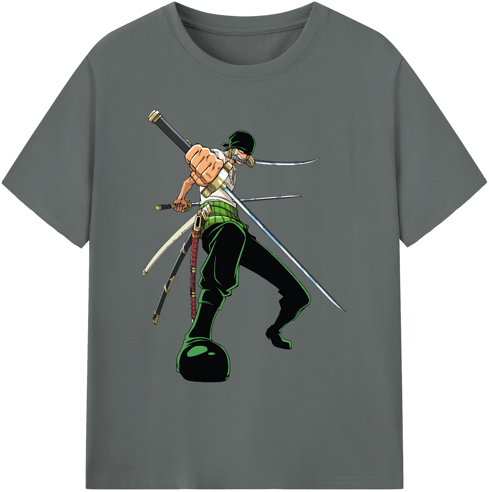 ワンピース ロロノア・ゾロ ONE PIECE Roronoa Zoro 綿100％ メンズ半袖Tシャツ｜肌触りやわらか＆通気性